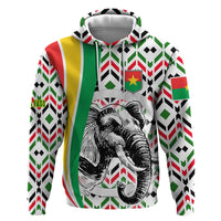Burkina Faso Hoodie with Red Green Black Geometric Design - Wonder Print Shop