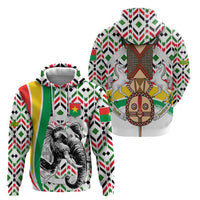 Burkina Faso Hoodie with Red Green Black Geometric Design - Wonder Print Shop