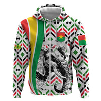 Burkina Faso Hoodie with Red Green Black Geometric Design - Wonder Print Shop