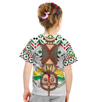 Burkina Faso Kid T Shirt with Red Green Black Geometric Design - Wonder Print Shop