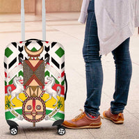 Burkina Faso Luggage Cover with Red Green Black Geometric Design - Wonder Print Shop