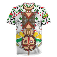 Burkina Faso Rugby Jersey with Red Green Black Geometric Design - Wonder Print Shop