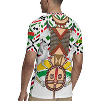 Burkina Faso Rugby Jersey with Red Green Black Geometric Design - Wonder Print Shop