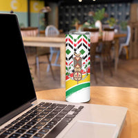 Burkina Faso Skinny Tumbler with Red Green Black Geometric Design - Wonder Print Shop