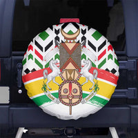 Burkina Faso Spare Tire Cover with Red Green Black Geometric Design - Wonder Print Shop