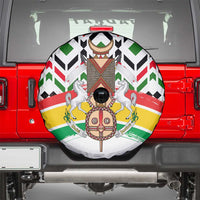 Burkina Faso Spare Tire Cover with Red Green Black Geometric Design - Wonder Print Shop