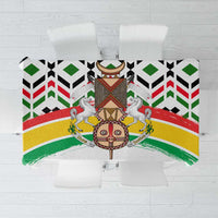 Burkina Faso Tablecloth with Red Green Black Geometric Design - Wonder Print Shop