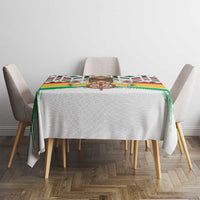Burkina Faso Tablecloth with Red Green Black Geometric Design - Wonder Print Shop