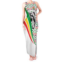 Burkina Faso Tank Maxi Dress with Red Green Black Geometric Design - Wonder Print Shop