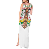 Burkina Faso Tank Maxi Dress with Red Green Black Geometric Design - Wonder Print Shop