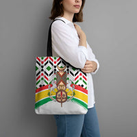 Burkina Faso Tote Bag with Red Green Black Geometric Design - Wonder Print Shop