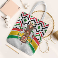 Burkina Faso Tote Bag with Red Green Black Geometric Design - Wonder Print Shop