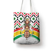Burkina Faso Tote Bag with Red Green Black Geometric Design - Wonder Print Shop