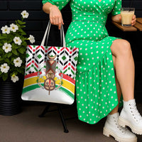 Burkina Faso Tote Bag with Red Green Black Geometric Design - Wonder Print Shop