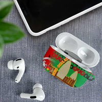 Burkina Faso AirPods Case with Red Green Tribal Design and Bobo Dioulasso Landmark - Wonder Print Shop