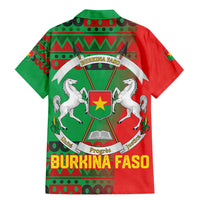 Burkina Faso Family Matching Mermaid Dress and Hawaiian Shirt with Red Green Tribal Design and Bobo Dioulasso Landmark - Wonder Print Shop