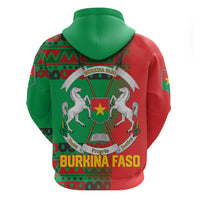 Burkina Faso Hoodie with Red Green Tribal Design and Bobo Dioulasso Landmark - Wonder Print Shop