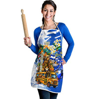 Nicaragua Independence Day Apron Blue Butterfly Sacred Sacuanjoche Cultural Floral Art