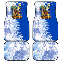 Nicaragua Independence Day Car Mats Blue Butterfly Sacred Sacuanjoche Cultural Floral Art