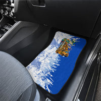 Nicaragua Independence Day Car Mats Blue Butterfly Sacred Sacuanjoche Cultural Floral Art