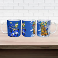 Nicaragua Independence Day Ceramic Mug Blue Butterfly Sacred Sacuanjoche Cultural Floral Art