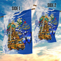 Nicaragua Independence Day Garden Flag Blue Butterfly Sacred Sacuanjoche Cultural Floral Art