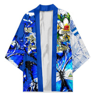 Nicaragua Independence Day Kimono Blue Butterfly Sacred Sacuanjoche Cultural Floral Art
