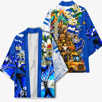 Nicaragua Independence Day Kimono Blue Butterfly Sacred Sacuanjoche Cultural Floral Art