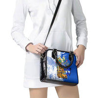 Nicaragua Independence Day Shoulder Handbag Blue Butterfly Sacred Sacuanjoche Cultural Floral Art