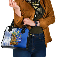Nicaragua Independence Day Shoulder Handbag Blue Butterfly Sacred Sacuanjoche Cultural Floral Art