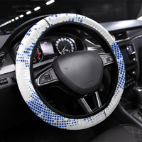 Nicaragua Independence Day Steering Wheel Cover Blue Butterfly Sacred Sacuanjoche Cultural Floral Art