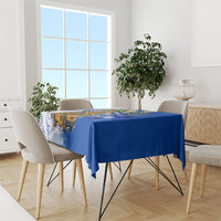 Nicaragua Independence Day Tablecloth Blue Butterfly Sacred Sacuanjoche Cultural Floral Art