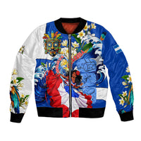 Nicaragua Independence Day Orgullo Y Tradicion Bomber Jacket Vibrant Folkloric Dance Sacuanjoche Floral Culture