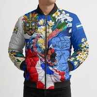 Nicaragua Independence Day Orgullo Y Tradicion Bomber Puffer Jacket Vibrant Folkloric Dance Sacuanjoche Floral Culture