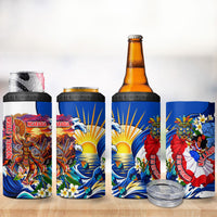 Nicaragua Independence Day Orgullo Y Tradicion 4 in 1 Can Cooler Tumbler Vibrant Folkloric Dance Sacuanjoche Floral Culture