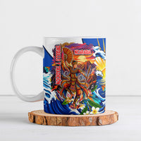 Nicaragua Independence Day Orgullo Y Tradicion Ceramic Mug Vibrant Folkloric Dance Sacuanjoche Floral Culture