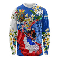Nicaragua Independence Day Orgullo Y Tradicion Long Sleeve Shirt Vibrant Folkloric Dance Sacuanjoche Floral Culture