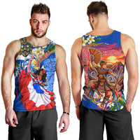 Nicaragua Independence Day Orgullo Y Tradicion Men Tank Top Vibrant Folkloric Dance Sacuanjoche Floral Culture