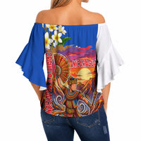 Nicaragua Independence Day Orgullo Y Tradicion Off Shoulder Wrap Waist Top Vibrant Folkloric Dance Sacuanjoche Floral Culture