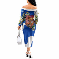 Nicaragua Independence Day Orgullo Y Tradicion Off The Shoulder Long Sleeve Dress Vibrant Folkloric Dance Sacuanjoche Floral Culture