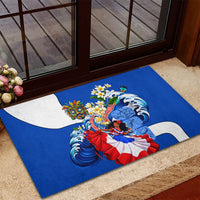 Nicaragua Independence Day Orgullo Y Tradicion Rubber Doormat Vibrant Folkloric Dance Sacuanjoche Floral Culture