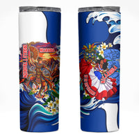 Nicaragua Independence Day Orgullo Y Tradicion Skinny Tumbler Vibrant Folkloric Dance Sacuanjoche Floral Culture
