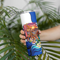 Nicaragua Independence Day Orgullo Y Tradicion Skinny Tumbler Vibrant Folkloric Dance Sacuanjoche Floral Culture