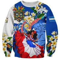 Nicaragua Independence Day Orgullo Y Tradicion Sweatshirt Vibrant Folkloric Dance Sacuanjoche Floral Culture