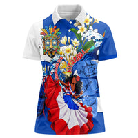 Nicaragua Independence Day Orgullo Y Tradicion Women Polo Shirt Vibrant Folkloric Dance Sacuanjoche Floral Culture