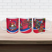 Nepal Constitution Day Ceramic Mug Himalayan Temples Danphe Himalayan Monal Floral