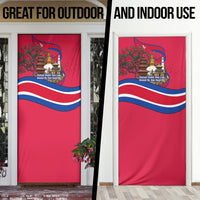 Nepal Constitution Day Door Cover Himalayan Temples Danphe Himalayan Monal Floral