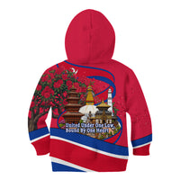 Nepal Constitution Day Kid Hoodie Himalayan Temples Danphe Himalayan Monal Floral
