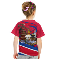 Nepal Constitution Day Kid T Shirt Himalayan Temples Danphe Himalayan Monal Floral