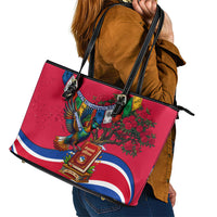 Nepal Constitution Day Leather Tote Bag Himalayan Temples Danphe Himalayan Monal Floral